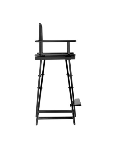 Sedia da trucco pieghevole in alluminio nero