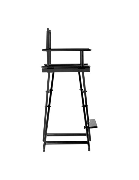 Sedia da trucco pieghevole in alluminio nero