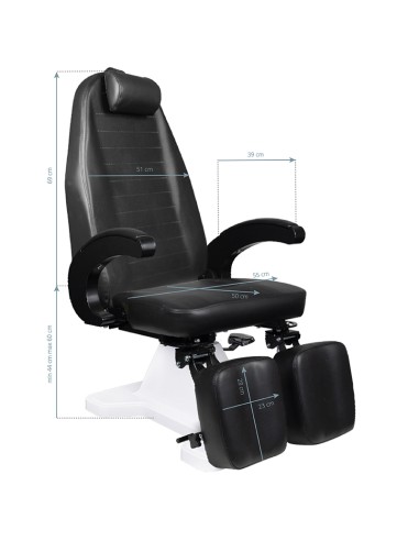 Poltrona podologica idraulica 112 nero