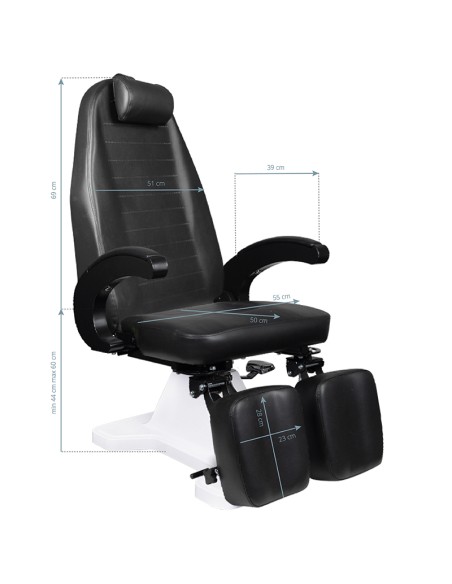 Poltrona podologica idraulica 112 nero
