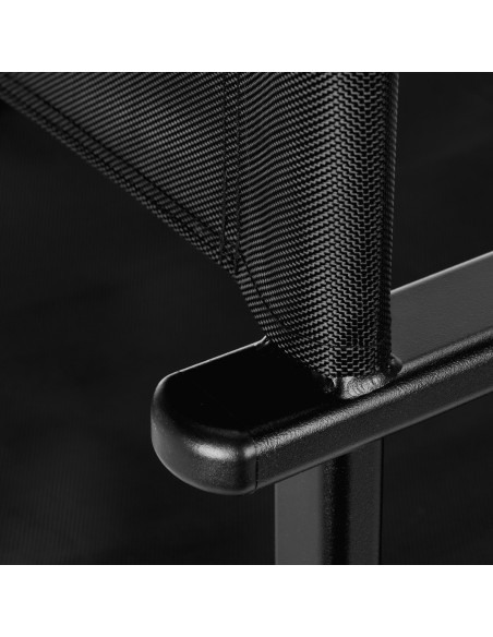 Sedia da trucco pieghevole in alluminio nero