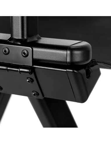 Sedia da trucco pieghevole in alluminio nero