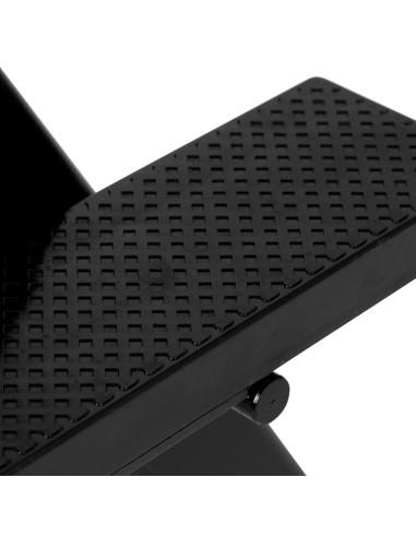 Sedia da trucco pieghevole in alluminio nero