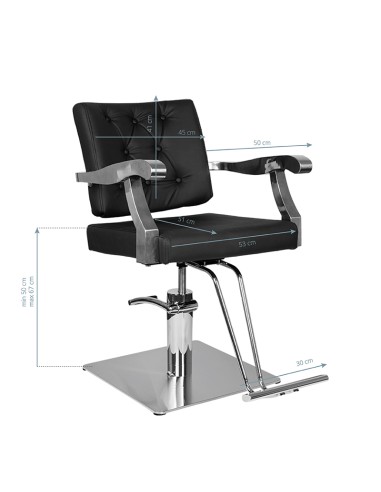 Poltrona da parrucchiere Gabbiano Lyon nera