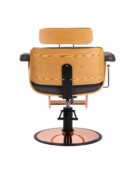 Poltrona per parrucchieri Gabbiano Firenze con poggiatesta regolabile nero