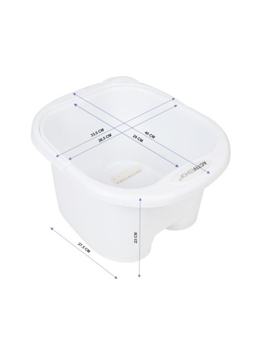 Vaschetta per pedicure con rulli bianchi...