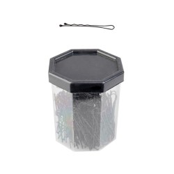 Spille per parrucchieri E-62 150 pz. 4,9 cm nero