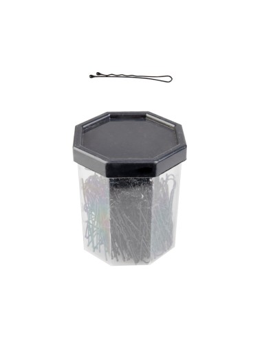 Spille per parrucchieri E-62 150 pz. 4,9 cm nero