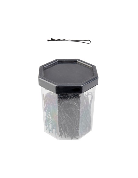 Spille per parrucchieri E-62 150 pz. 4,9 cm nero