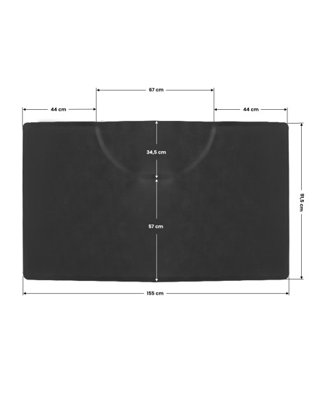 Tappeto per parrucchieri sotto la poltrona rettangolo