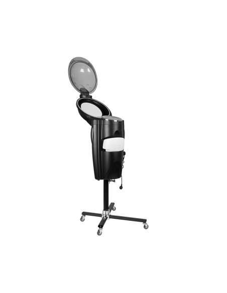 Gabbiano sauna per parrucchieri in piedi nera con ozono attivo