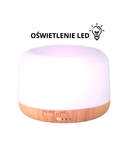 Diffusore di aromi umidificatore spa 01 legno chiaro 300 ml + timer