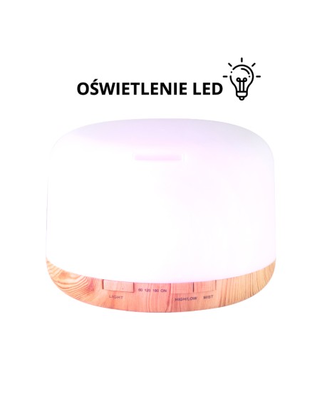 Diffusore di aromi umidificatore spa 03 legno chiaro 500 ml + timer