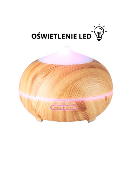 Diffusore di aromi umidificatore spa 06 legno chiaro 400 ml + timer