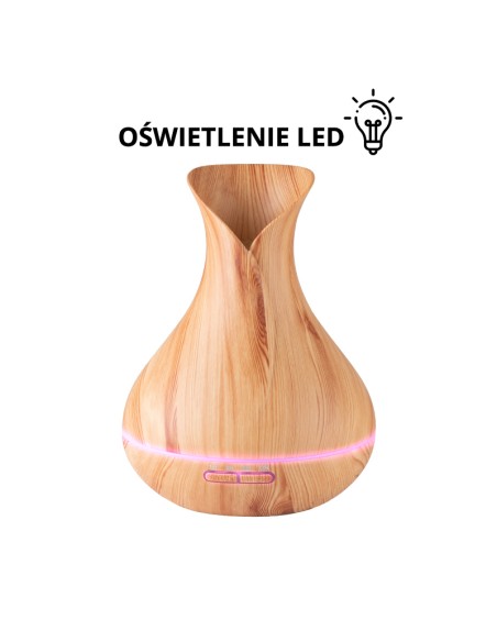 Diffusore di aromi umidificatore spa 15 luce legno 550 ml + timer