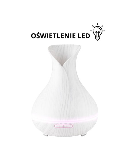 Diffusore di aromi umidificatore spa 15 legno bianco 550 ml + timer