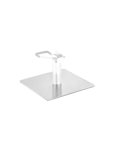 Sedia da barbiere con base quadrata inox L009