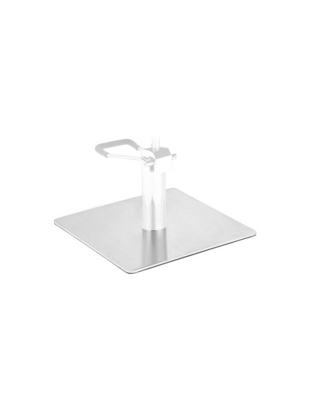 Sedia da barbiere con base quadrata inox L009