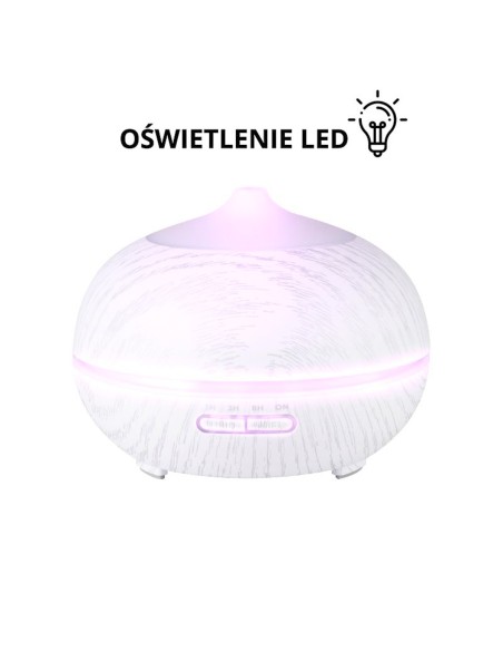 Diffusore di aromi umidificatore spa 06 legno bianco 400 ml + timer