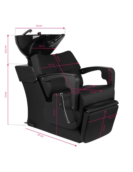 Gabbiano barber wash C37 nero regolabile 