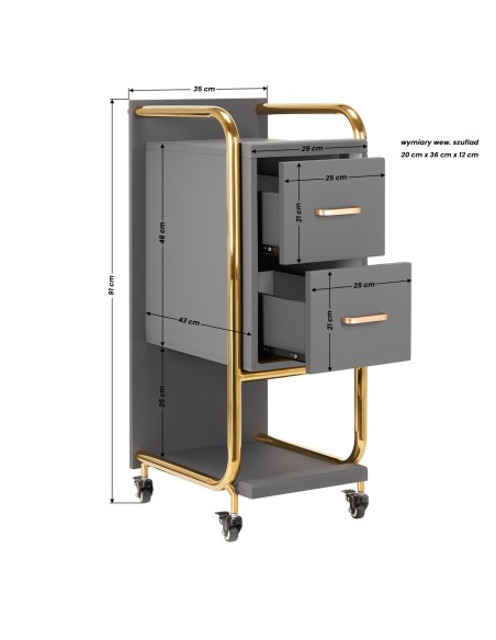 Gabbiano assistente parrucchiere Solo oro-grigio