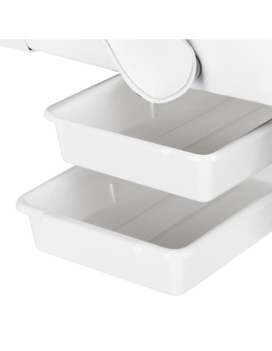 Sedia cosmetica Sillon con vassoio bianco