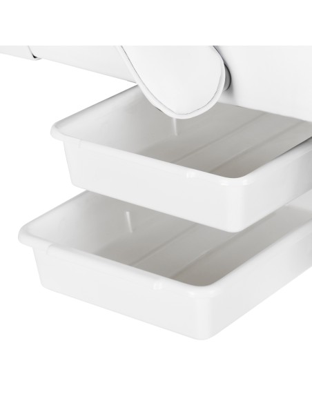 Sedia cosmetica Sillon con vassoio bianco