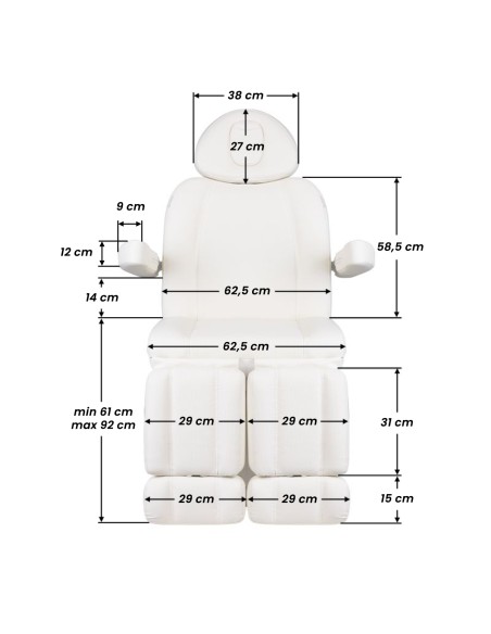 Azzurro 708BS Exclusive pedi pro 3 motori poltrona cosmetica elettrica riscaldata