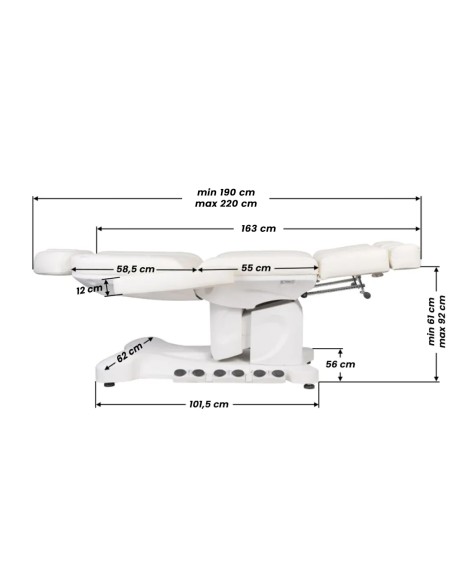 Azzurro 708BS Exclusive pedi pro 3 motori poltrona cosmetica elettrica riscaldata