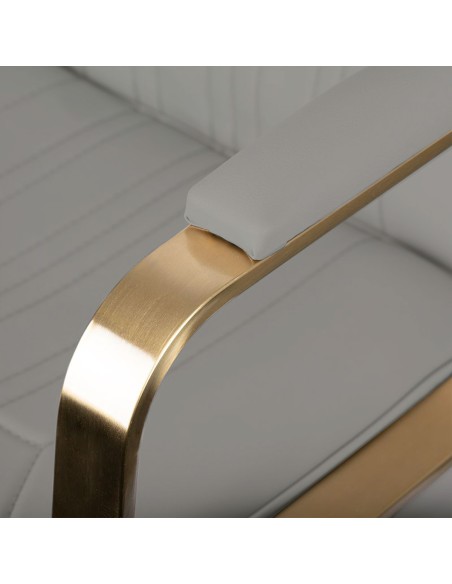 Poltrona per parrucchieri Gabbiano Acri oro - beige