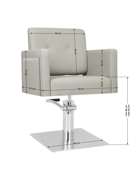 Poltrona Gabbiano per parrucchieri Bergamo grigio