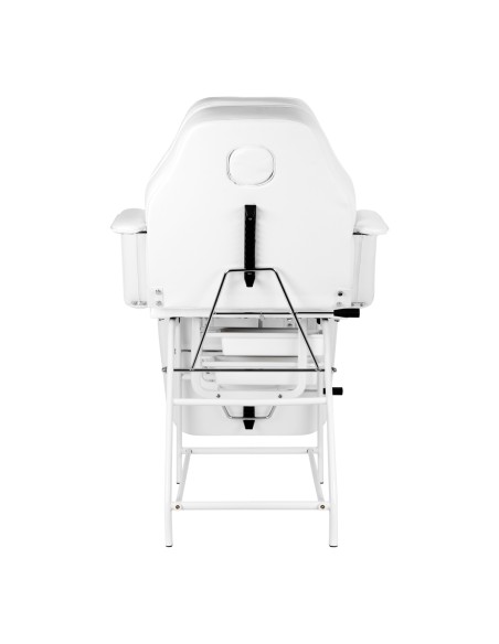 Poltrona cosmetica 557A con vassoi bianchi