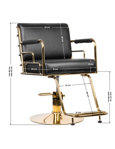 Poltrona per parrucchieri Gabbiano Prato oro -...
