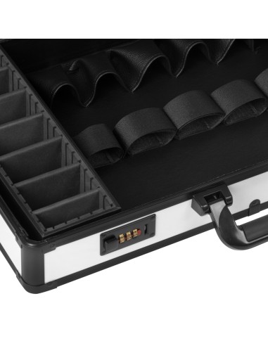 Custodia per barbiere bianca e nera