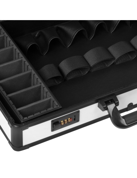 Custodia per barbiere bianca e nera