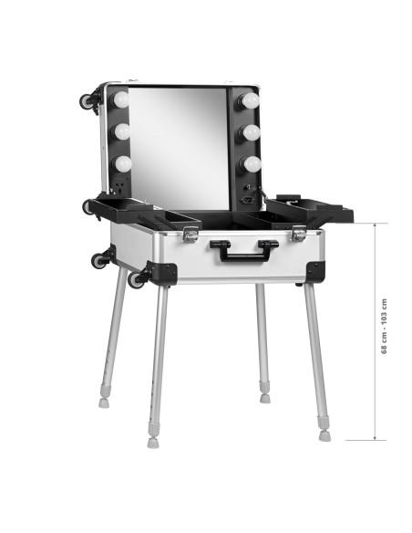 Supporto portatile a baule T-27 argento