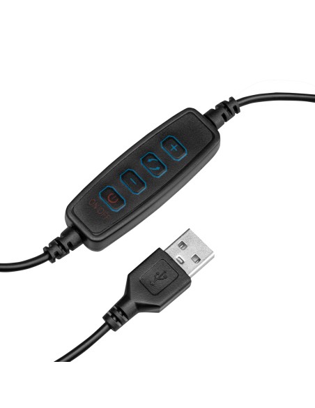 Lampada a led con anello a serpente per ingrandire la scrivania, nero