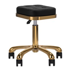 Sgabello cosmetico M-1645 oro nero