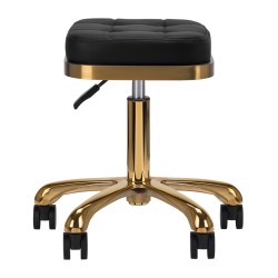 Sgabello cosmetico M-1645 oro nero 2