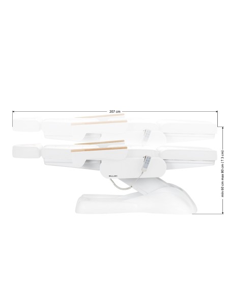 Sedia estetica elettrica SILLON Lux 273b 3 motori bianco 