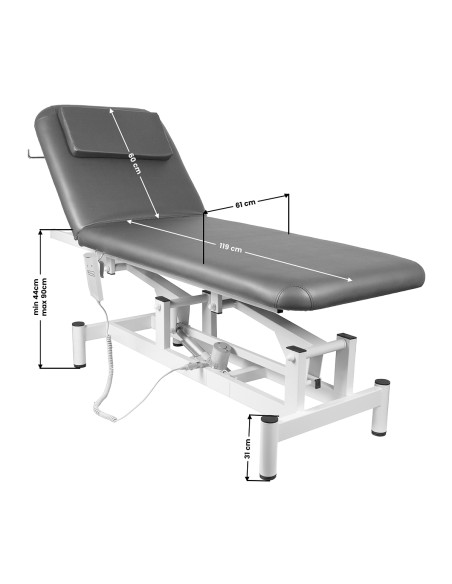 Lettino da massaggio Sillon Electr. 079 1 motore grigio