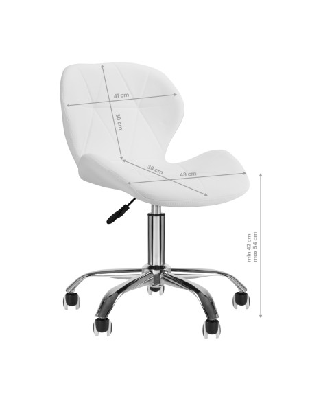 Sgabello cosmetico QS-06 bianco