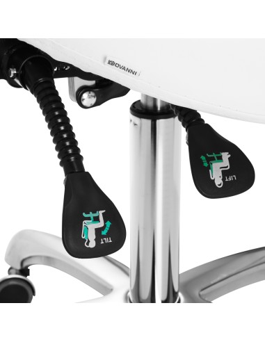 Sgabello cosmetico Giovanni 1004 bianco