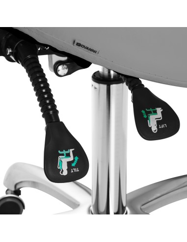 Sgabello cosmetico Giovanni 1004 grigio