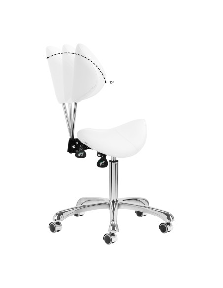 Sgabello cosmetico Giovanni 1004 bianco