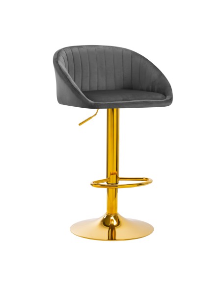 4Rico Bar Hocker QS-B16G grigio velluto