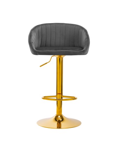 4Rico Bar Hocker QS-B16G grigio velluto