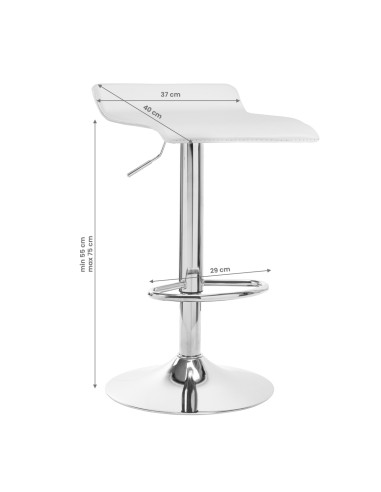 4Rico Bar Hocker QS-B08 ecopelle bianco