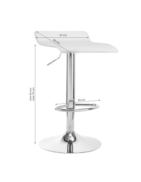 4Rico Bar Hocker QS-B08 ecopelle bianco