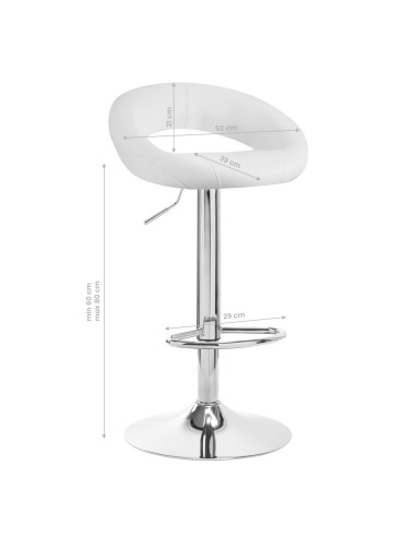 4Rico Bar Hocker QS-B10 ecopelle bianco